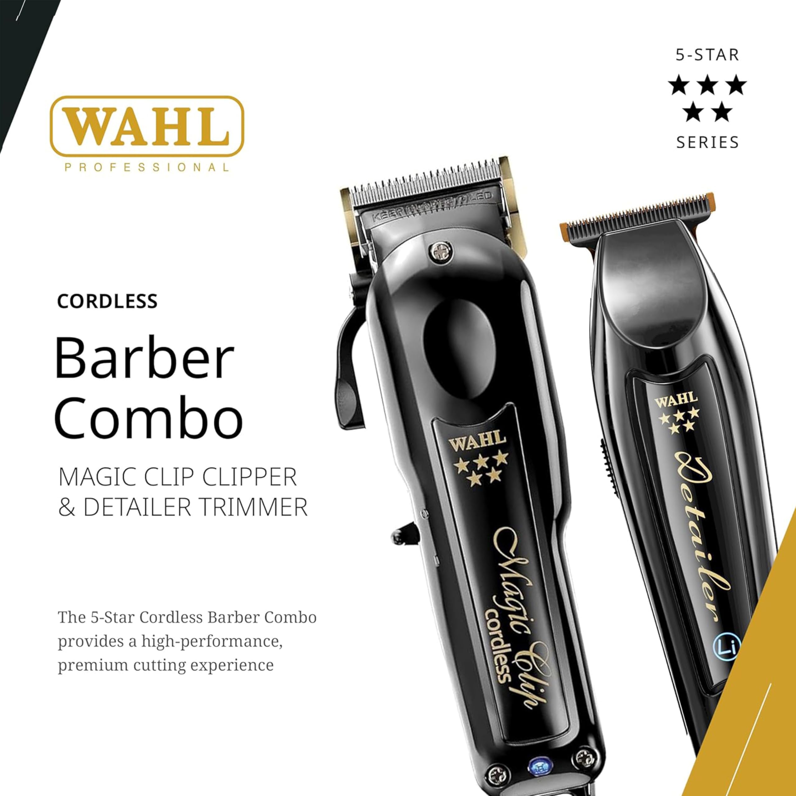 Wahl Professional 5 Star Black Cordless Magic Clip & Detailer Li